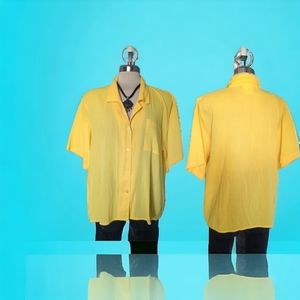 Elite Yellow Short sleeve Blouse Size 18